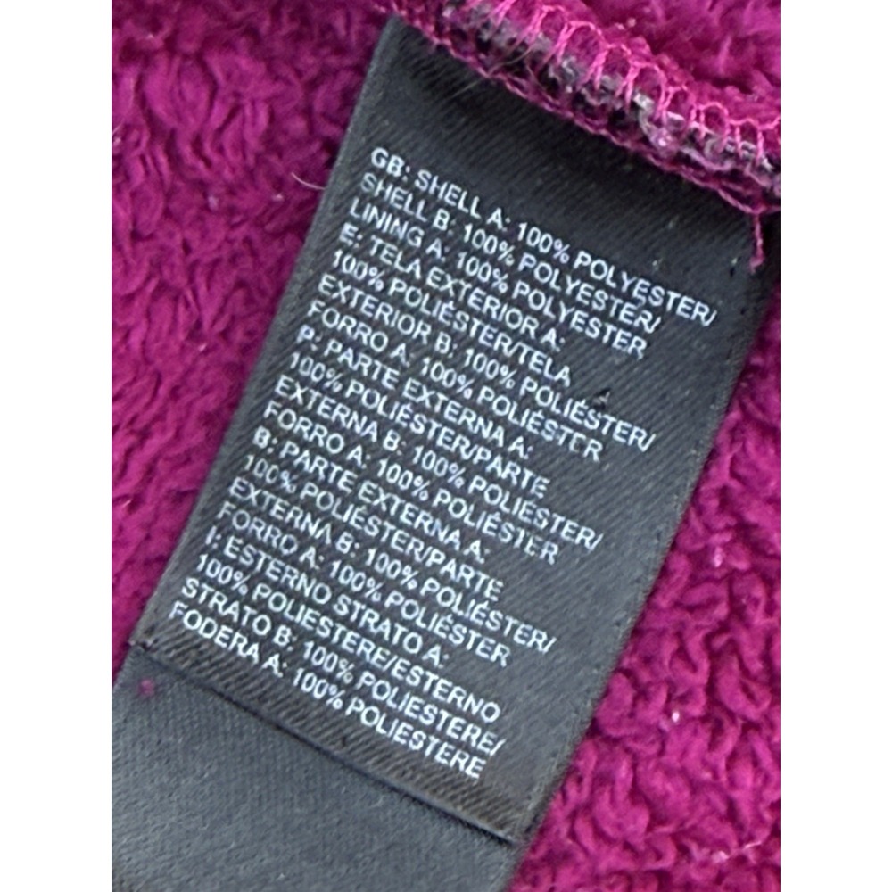 The North Face Hooded Fleece Jacket Women's M Magenta Pink Full Zip - Picture 7 of 9